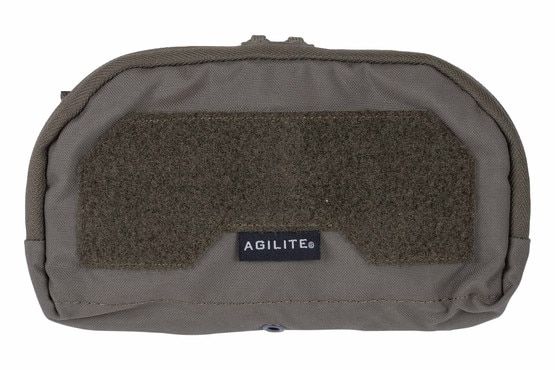 Agilite Pincer Placard 2nd Layer Plate Carrier Admin Pouch in ranger green with velcro overlay.